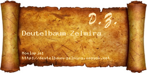 Deutelbaum Zelmira névjegykártya